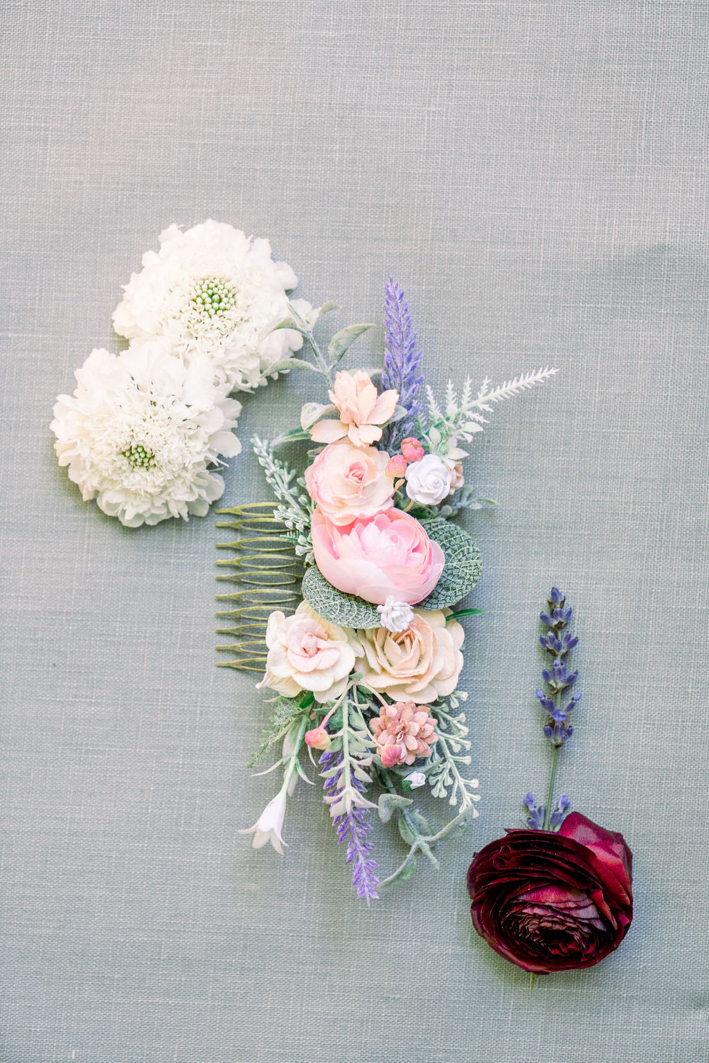 wedding hair accessory flowers