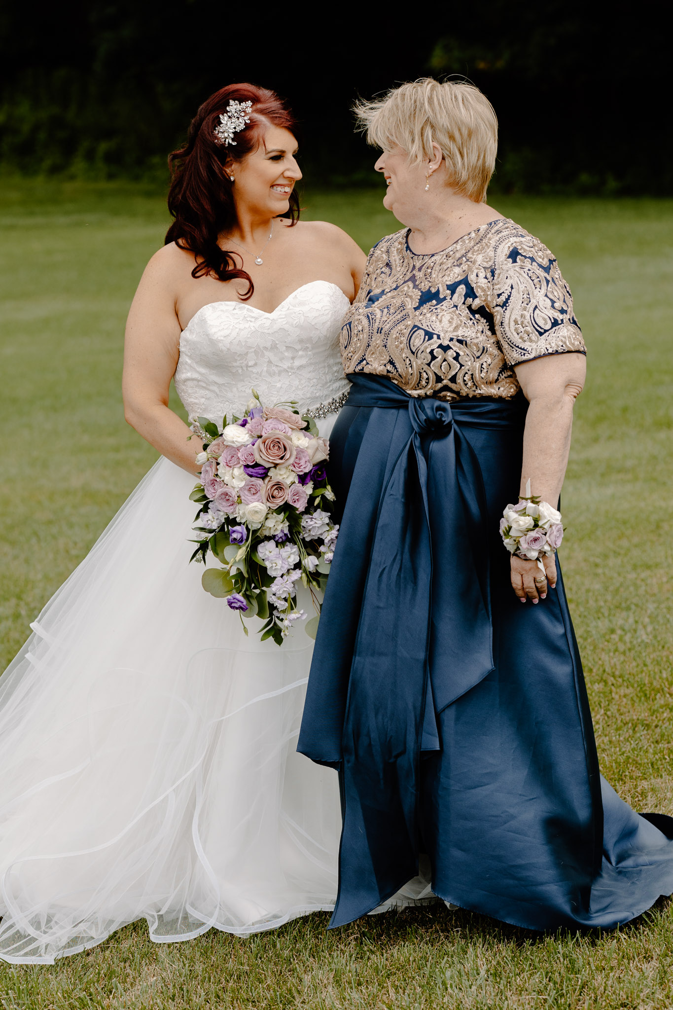 bride with her mom